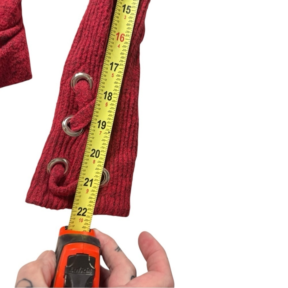 A. Byer Vibrant Red Cowl Neck Sweater - Picture 7 of 9